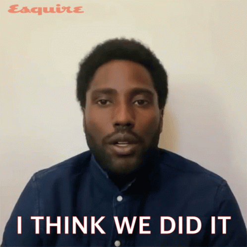 Man Saying We Did It in Front of Esquire