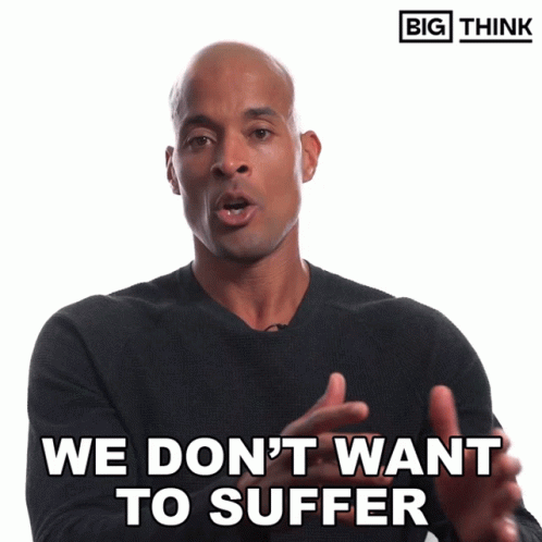 Man Saying We Don't Want Suffer Think Logo GIF
