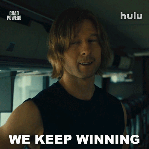 Man Saying We Keep Winning in Hulu Ad