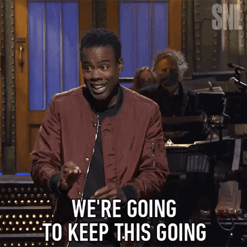 Man Saying We're Going to Keep This Going