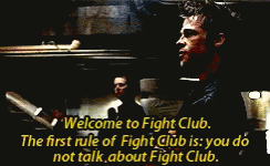 Man Saying Welcome To Fight Club First Rule GIF
