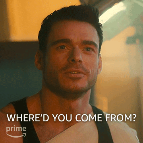Man Saying Where'd You Come From GIF