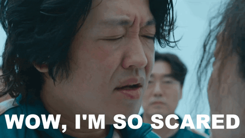 Man Saying Wow and Scared