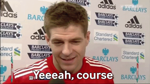 Man Saying Yeah In Front Of Barclays Wall GIF