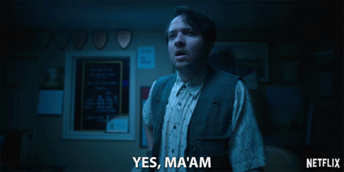 Man Saying Yes Ma Am GIF