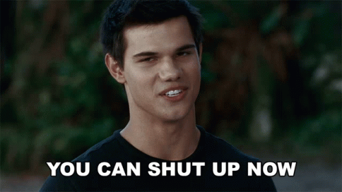 Man Saying You Can Shut Up Now In Front of Face