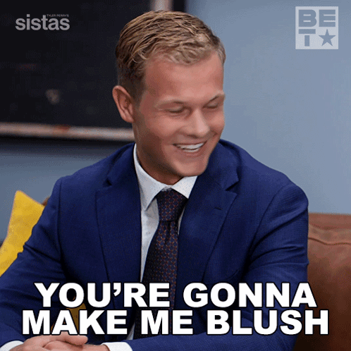 Man Saying You Make Me Blush GIF