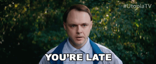 Man Saying You're Late Near Trees