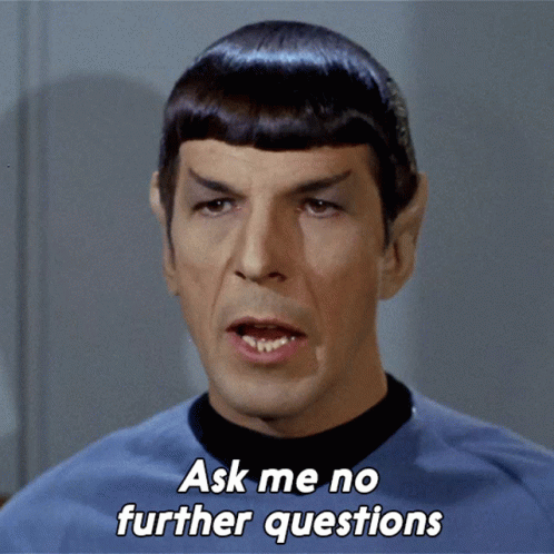 Man Says Ask Me No Further Questions In Blue Sweater GIF