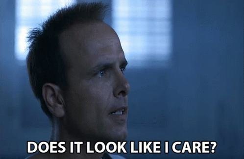 Man Says Does It Look Like I Care GIF