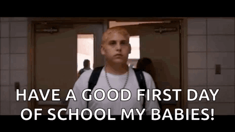 Man Says Good First Day School My Babies