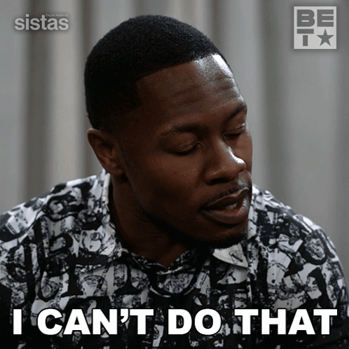 Man Says I Can't Do That In Front Of BETV Logo GIF