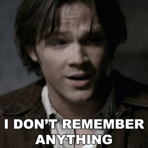 Man Says I Don't Remember Anything GIF
