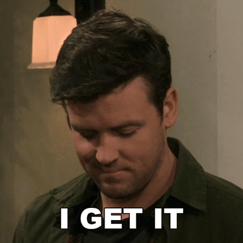 Man Says I Get It in Front of Lamp