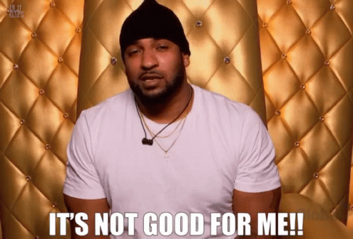Man Says It's Not Good For Me Gold Backdrop