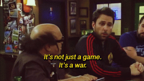 Man Says It's Not Just a Game It's a War in a Bar