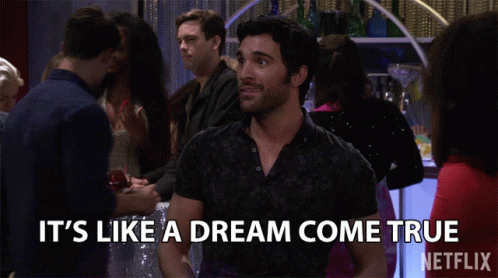 Man Says Like A Dream Come True Netflix Ad GIF