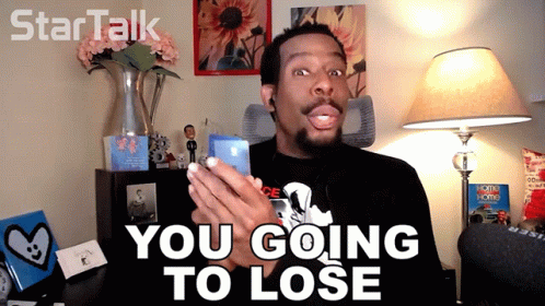 Man Says You Going To Lose Holding Card GIF