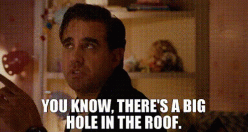 Man Says You Know There's A Big Hole In The Roof GIF