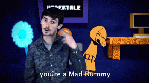 Man Says You're A Mad Dummy In Front Of Computer GIF