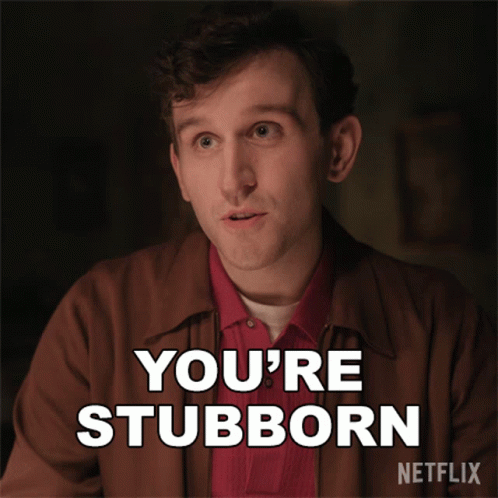 Man Says You're Stubborn In Netflix Ad GIF