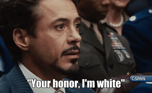 Man Says Your Honor I'm White in Front of C-SPAN Logo