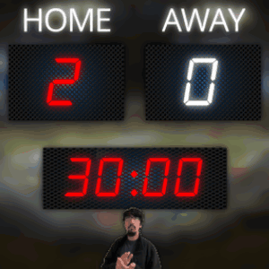 Man Scoreboard Home 20 Away 0 00:37
