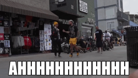 Man Screaming Dragonball Z Effect GIF