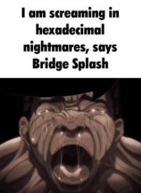 Man Screaming I Am Screaming In Hexadecimal Nightmares Bridge Splash GIF