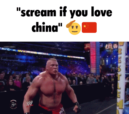Man Screaming If You Love China