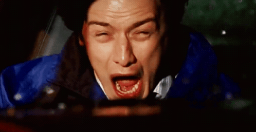 Man Screaming in Car
