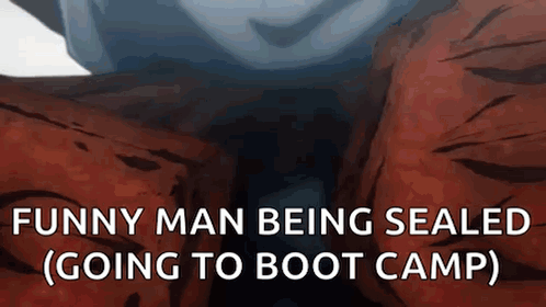 Man Sealed In Boot Camp GIF