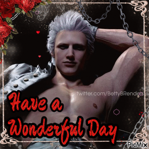 Man Shirtless with Have a Wonderful Day