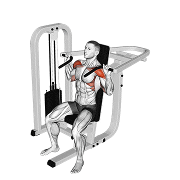 Man Shoulder Press On Machine GIF