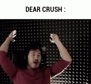 Man Shout When He Saw His Crush Picture GIF