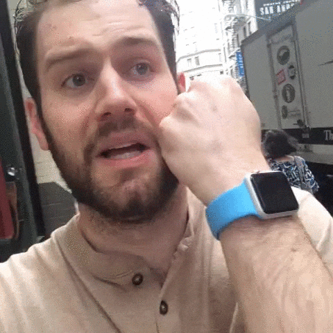 Man Showing Off His Apple Watch GIF