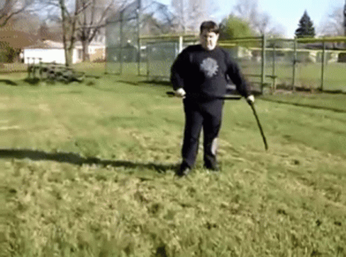 Man Showing Samurai Skills GIF