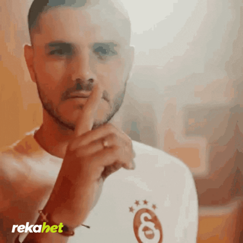 Man Shushing With Rekabet GIF