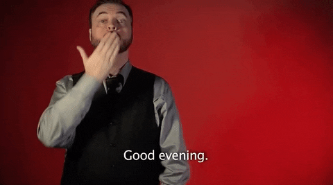 Man Sign Language Good Evening GIF