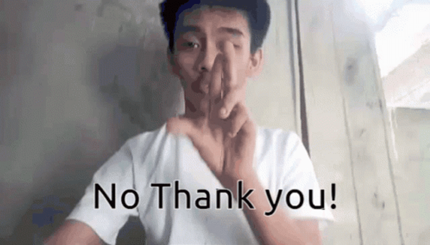 Man Signals No Thank You Gestures GIF