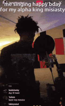 Man Singing Happy Birthday For Alpha King Misiasty GIF