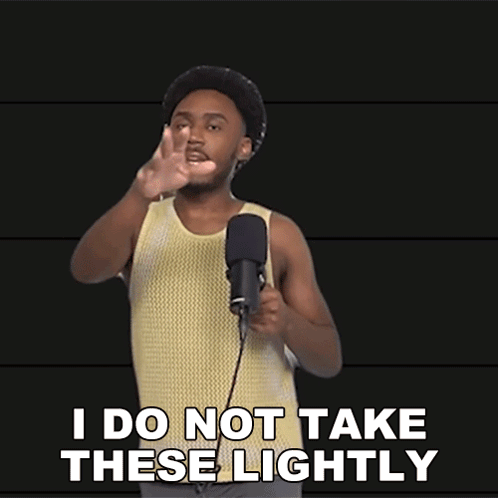 Man Singing I Do Not Take These Lightly