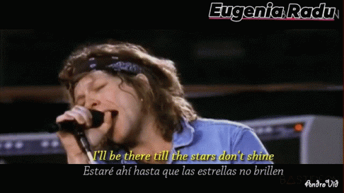 Man Singing I'll Be There Till the Stars Don't Shine