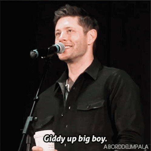 Man Singing Into Microphone Giddy Up Big Boy