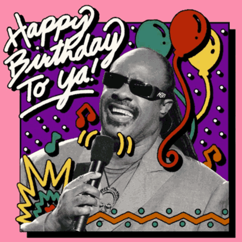 Man Singing Into Microphone Happy Birthday To Ya