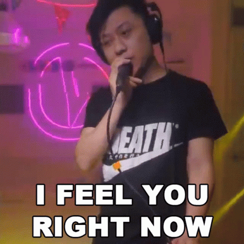 Man Singing Into Microphone I Feel You Right Now GIF