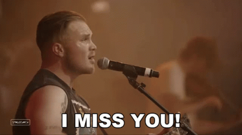 Man Singing Into Microphone I Miss You
