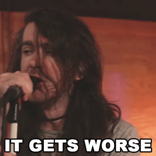 Man Singing Into Microphone It Gets Worse GIF