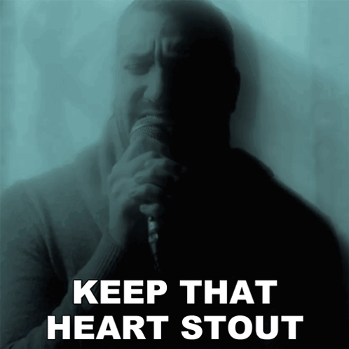 Man Singing Into Microphone Keep That Heart Stout GIF
