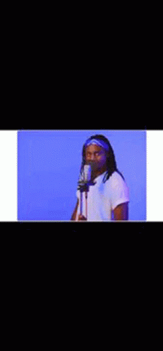 Man Singing Into Microphone GIF